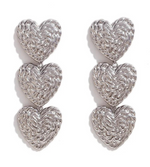 Load image into Gallery viewer, ALL MY HEARTS EARRING SILVER
