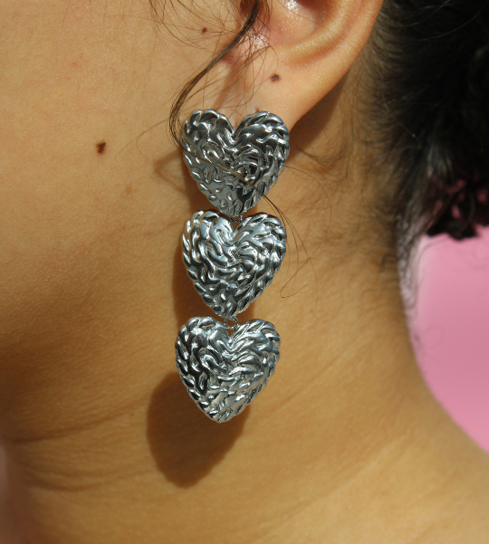ALL MY HEARTS EARRING SILVER