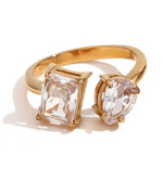 Load image into Gallery viewer, WATER DROP DOUBLE STONE RING