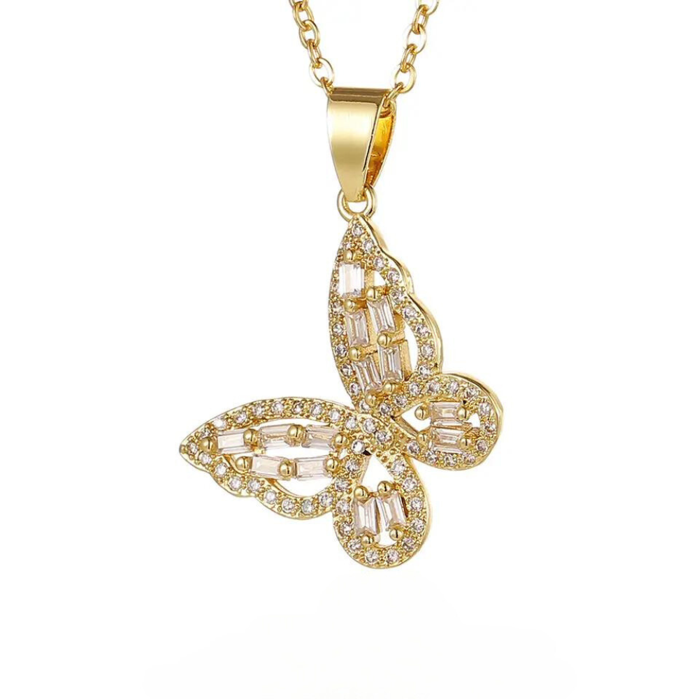 AMARYLLIS BUTTERFLY NECKLACE CLEAR