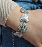 Load image into Gallery viewer, ALL MY HEARTS BRACELET SILVER

