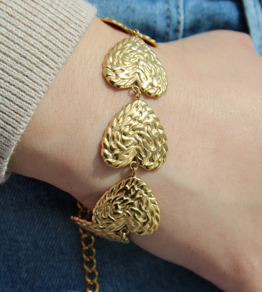 ALL MY HEARTS BRACELET GOLD