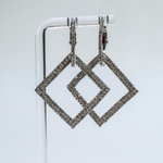 Load image into Gallery viewer, ELAXI SQUARE CRYSTAL EARRING
